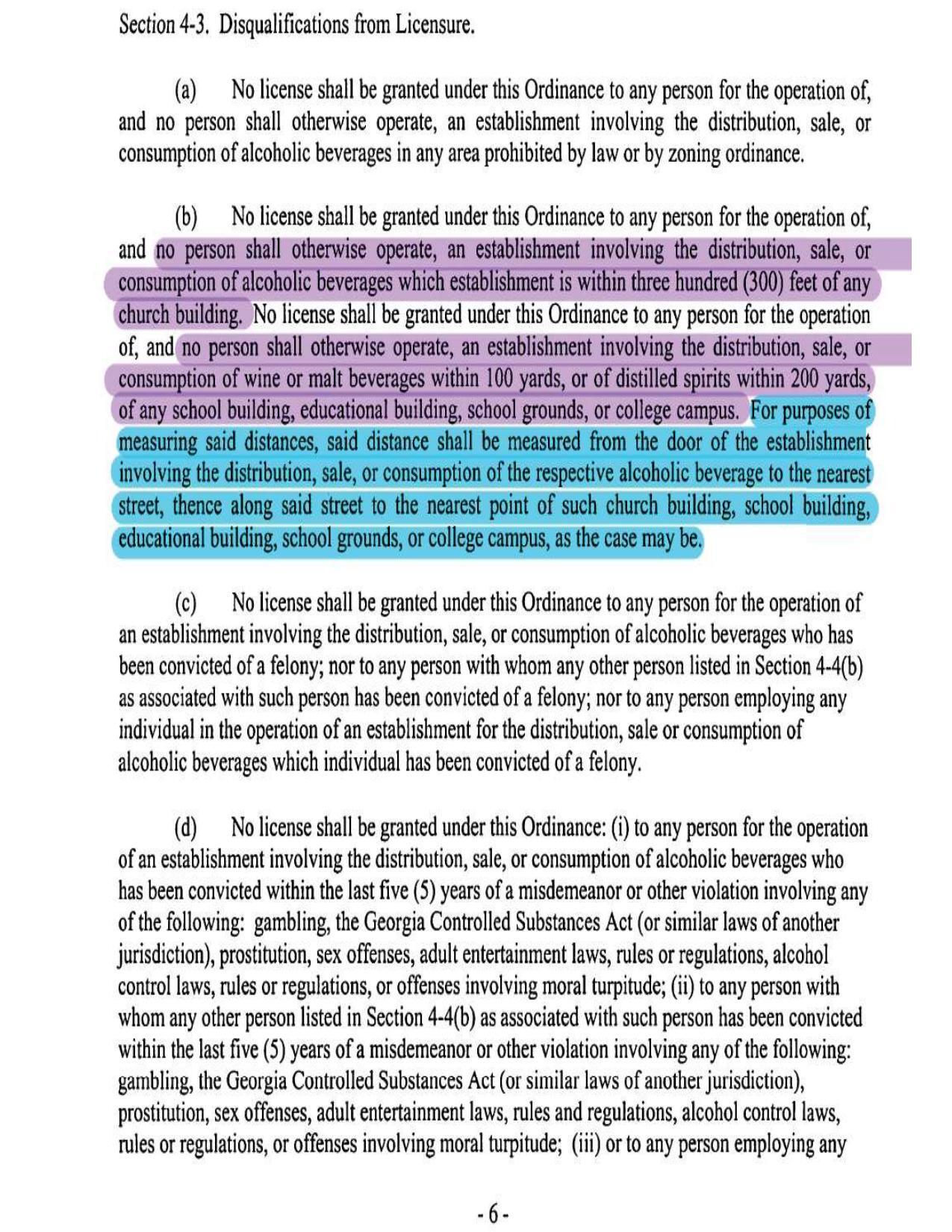 Section 4-3, Disqualifications from Licensure.