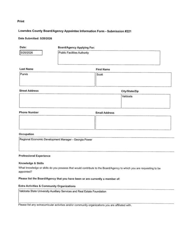 Scott Purvis application