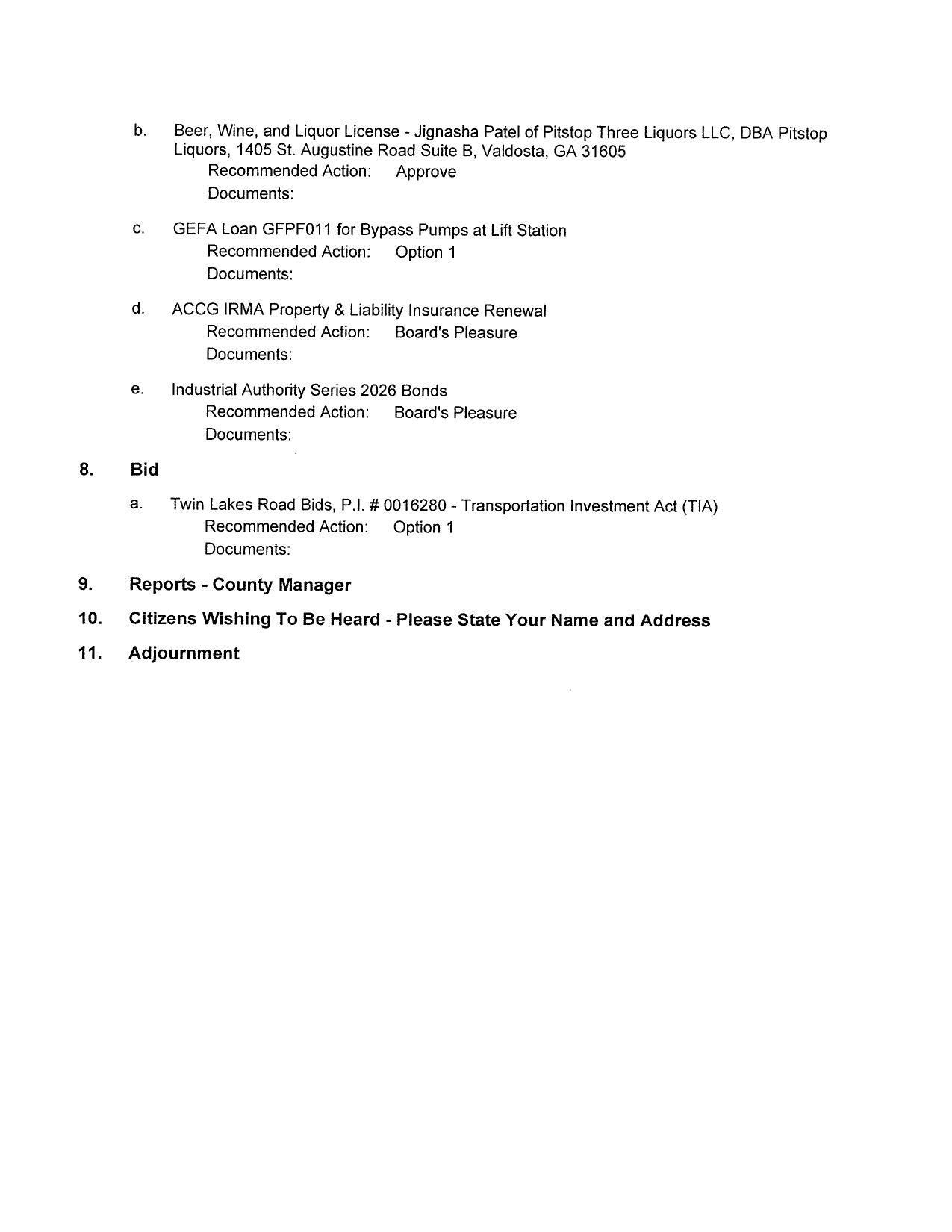 Adjournment