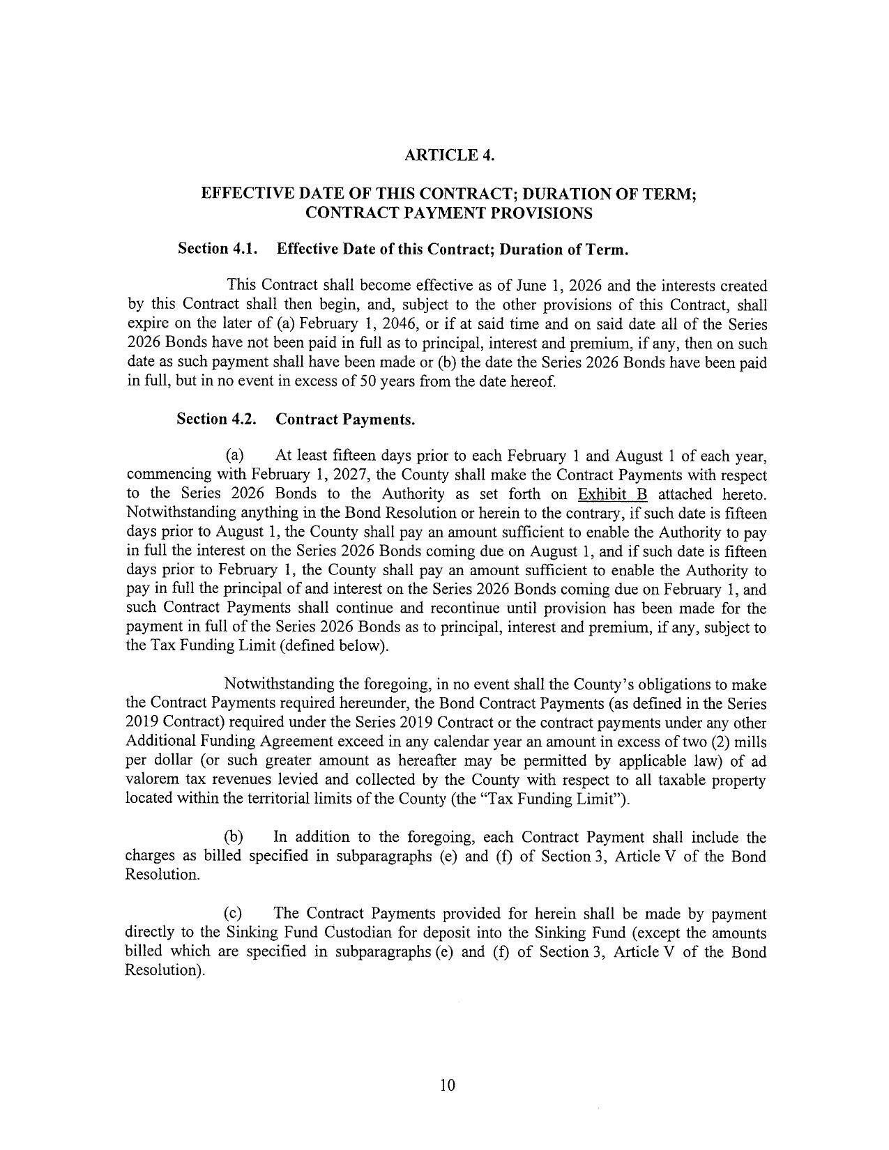 Section 4.1. Effective Date of this Contract; Duration of Term.