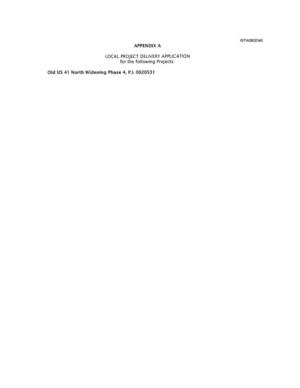 [APPENDIX A: LOCAL PROJECT DELIVERY APPLICATION]