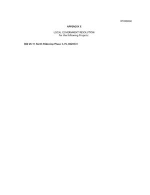 [APPENDIX E: LOCAL GOVERNMENT RESOLUTION]