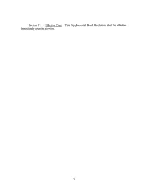 [Section 11. Effective Date. This Supplemental Bond Resolution shall be effective]