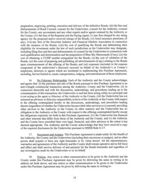 [18. Notices. Any notice or other communication to be given to the Authority and the]