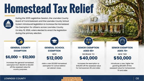Homestead Tax Relief, 2026-06-09 --Paige Dukes