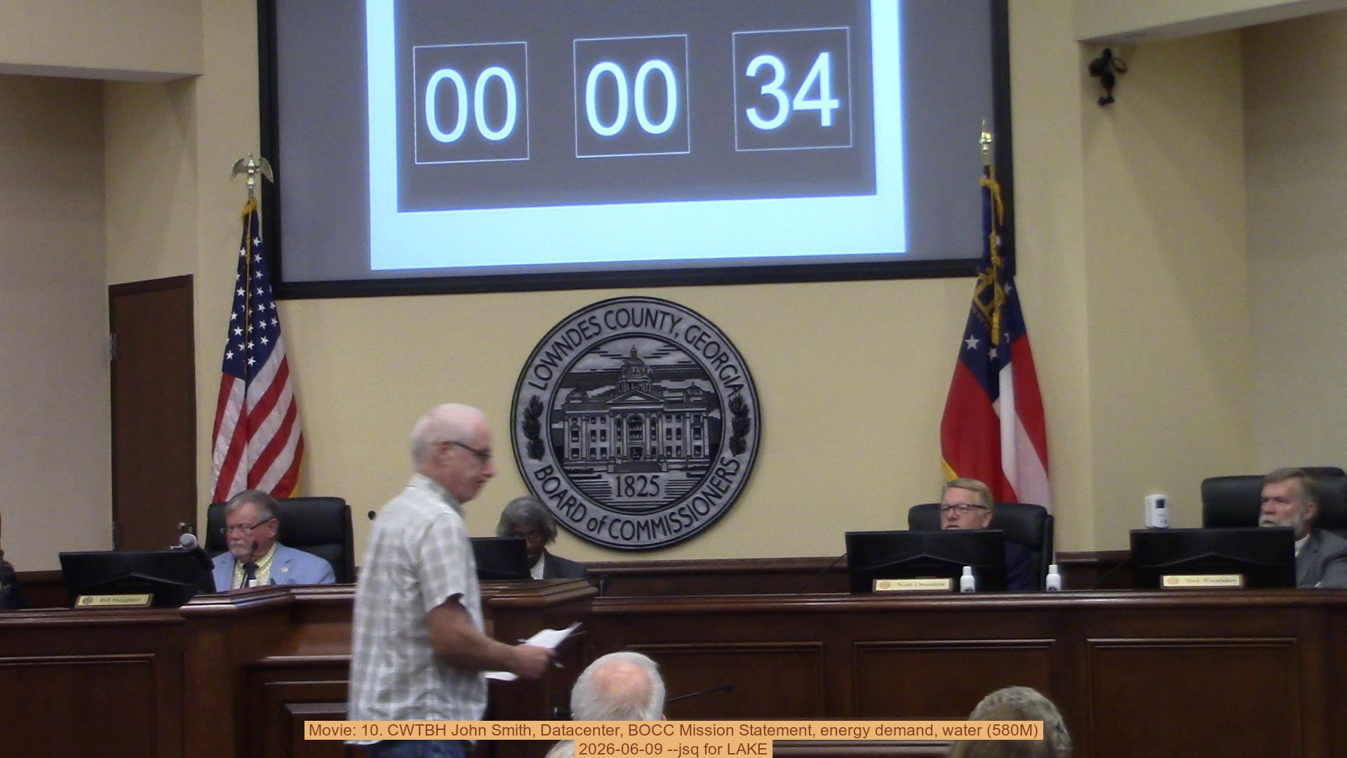 Movie: 10. CWTBH John Smith, Datacenter, BOCC Mission Statement, energy demand, water (580M), 2026-06-09 --jsq for LAKE