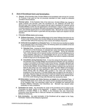 [(ii) Online Services eligible for an Extended Term. For Online Services identified as eligible]