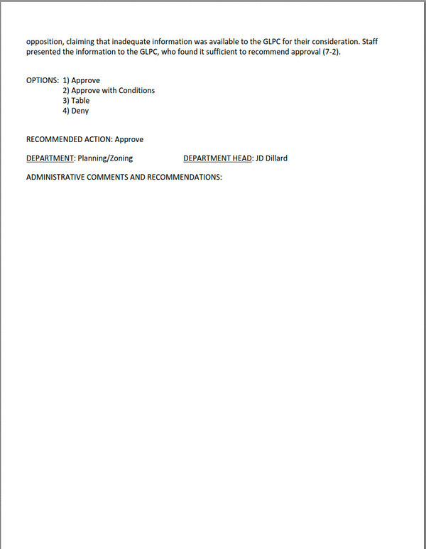 6.b. Verizon wants a tower in Langdale Park; GLPC voted 7-2 to recommend approval.