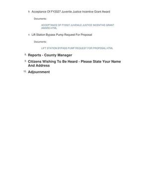 [Juvenile Justice, Lift Station Bypass Pump]