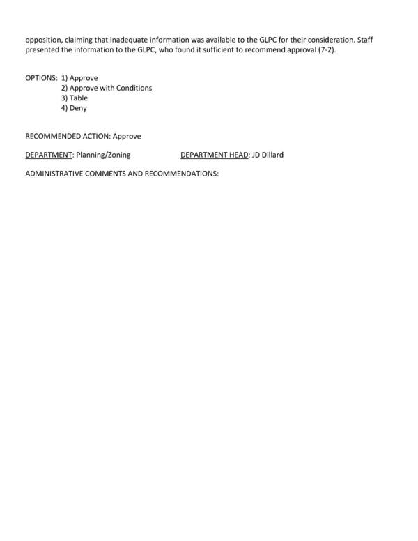 GLPC recommended approval 7-2.