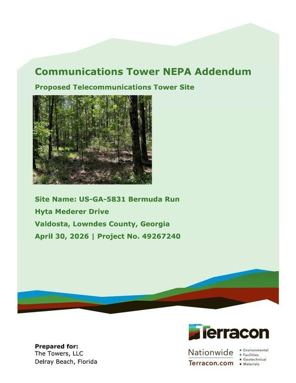 Communications Tower NEPA Addendum