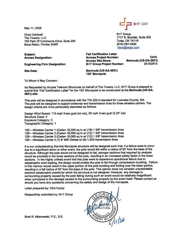 Fall Certification Letter