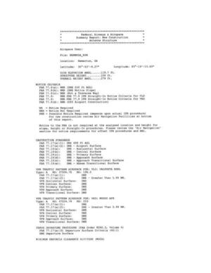 [* Federal Airways & Airspace * * Summary Report: New Construction * * Antenna Structure *]
