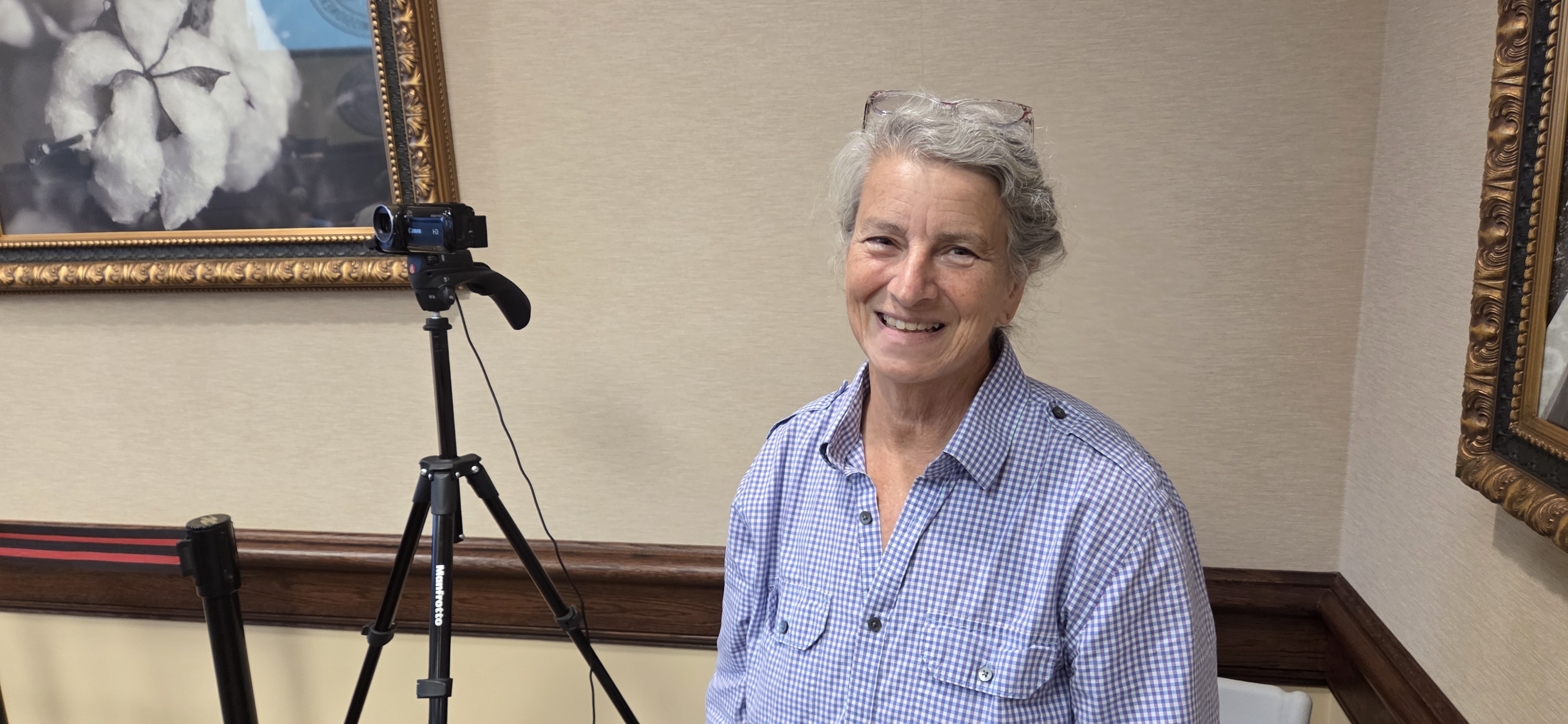Gretchen with the LAKE video camera @ LCC Regular, 2026-07-14 --jsq for LAKE