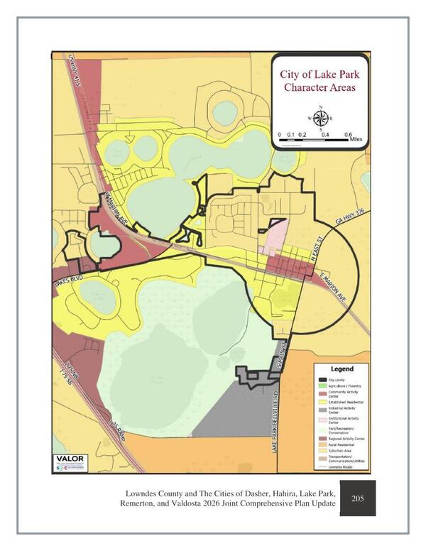 [City of Lake Park Character Areas]