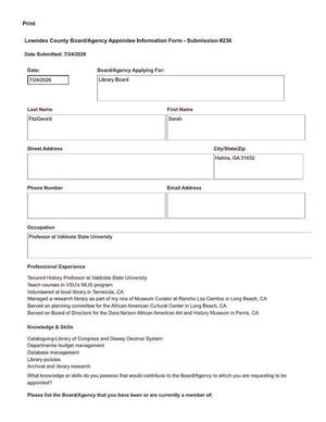 [Sarah FitzGerald application]