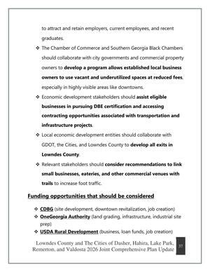 [Funding opportunities that should be considered]