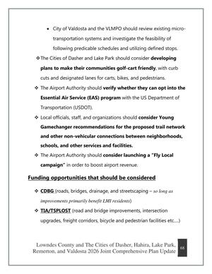 [Funding opportunities that should be considered]
