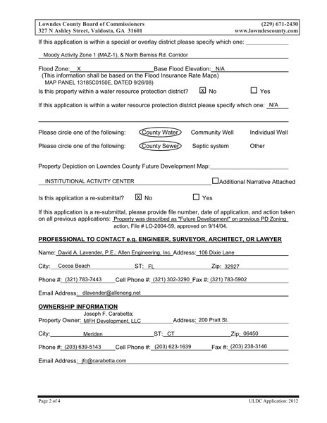 MFH Tract A Rezoning Cover Letter ULDC Application 7 8 13 007