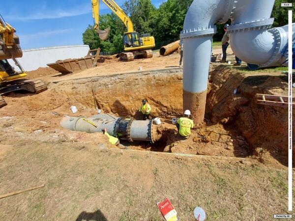 Photo: WWTP sewer line repair During
