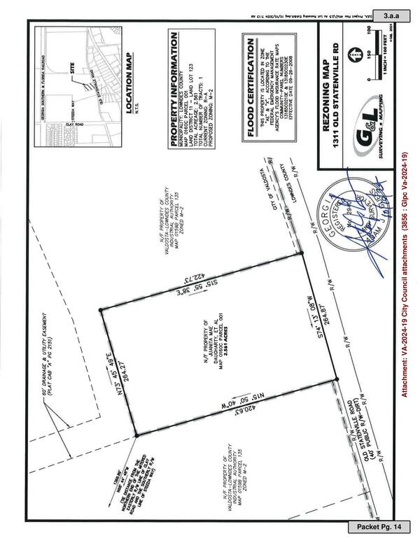 Rezoning Map, 1311 Old Statenville Road