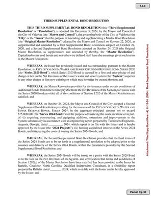 [THIRD SUPPLEMENTAL BOND RESOLUTION Adopted December 5, 2024]