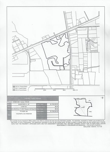 map of 219.54 acres at US 84 and Inner Perimeter Road