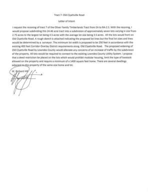 [duplicate Letter of Intent]