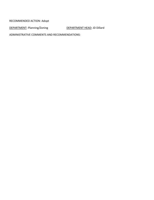 DEPARTMENT: Planning/Zoning