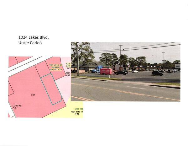 Map and Picture: 1024 Lakes Blvd. Uncle Carlo’s