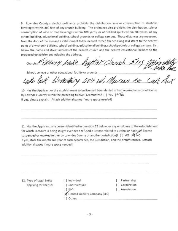 beverages within 300 feet of any church building. The ordinance also prohibits the distribution, sale or