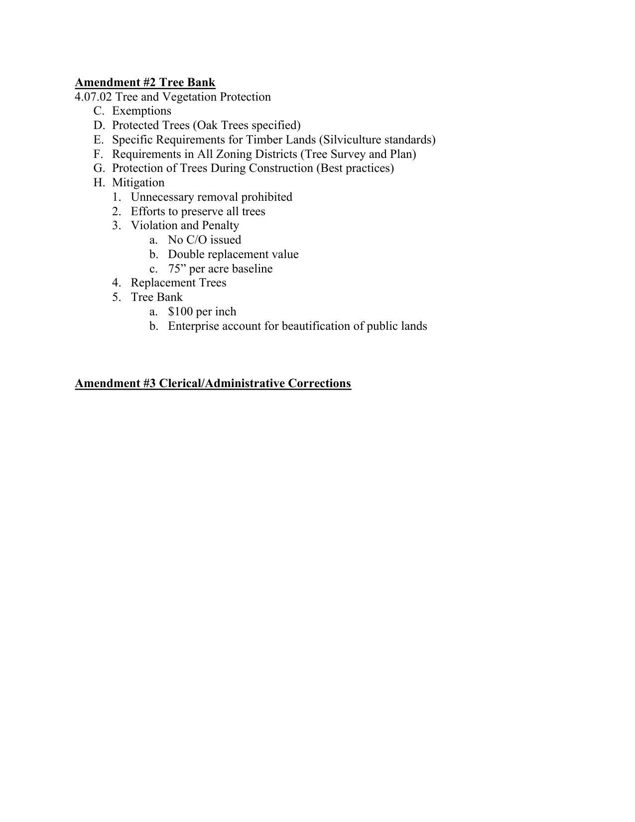Amendment #2 Tree Bank