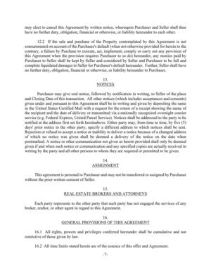 [may elect to cancel this Agreement by written notice, whereupon Purchaser and Seller shall then]