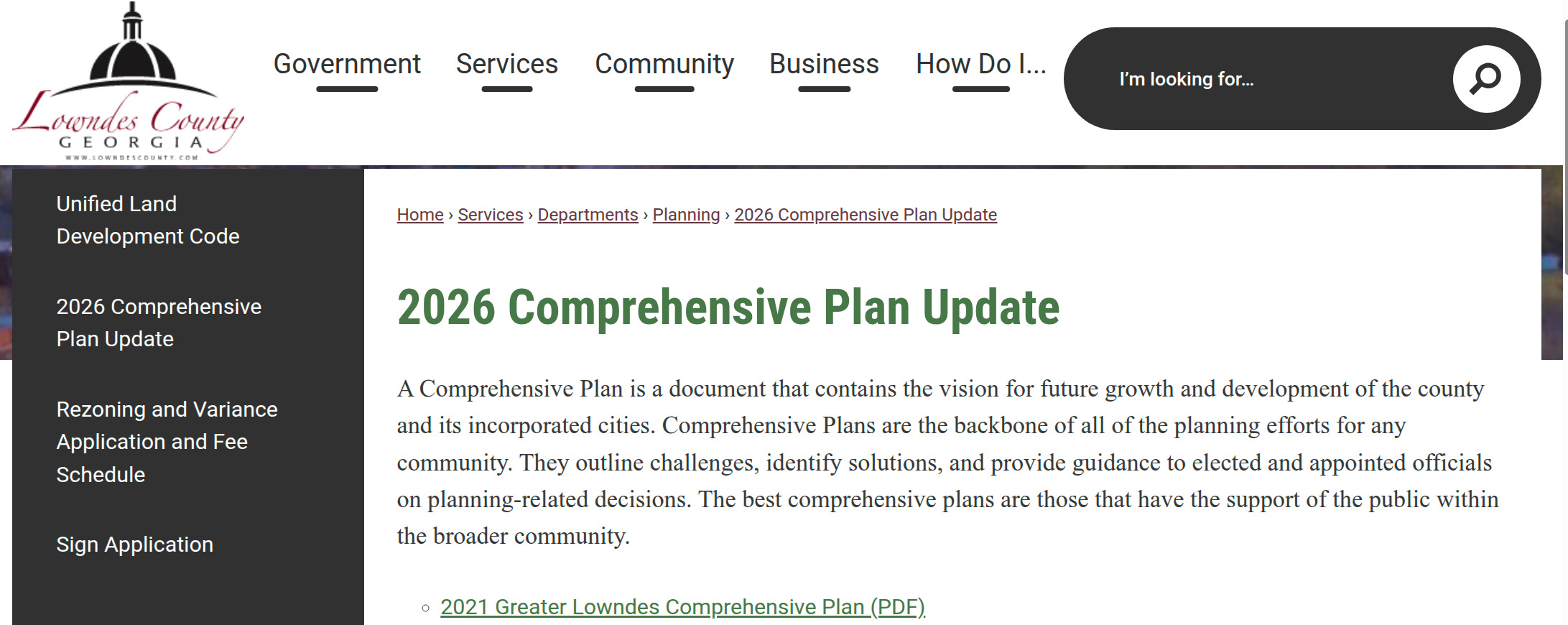 Comp Plan Link 2026-07-27 --Lowndes County Planning Department