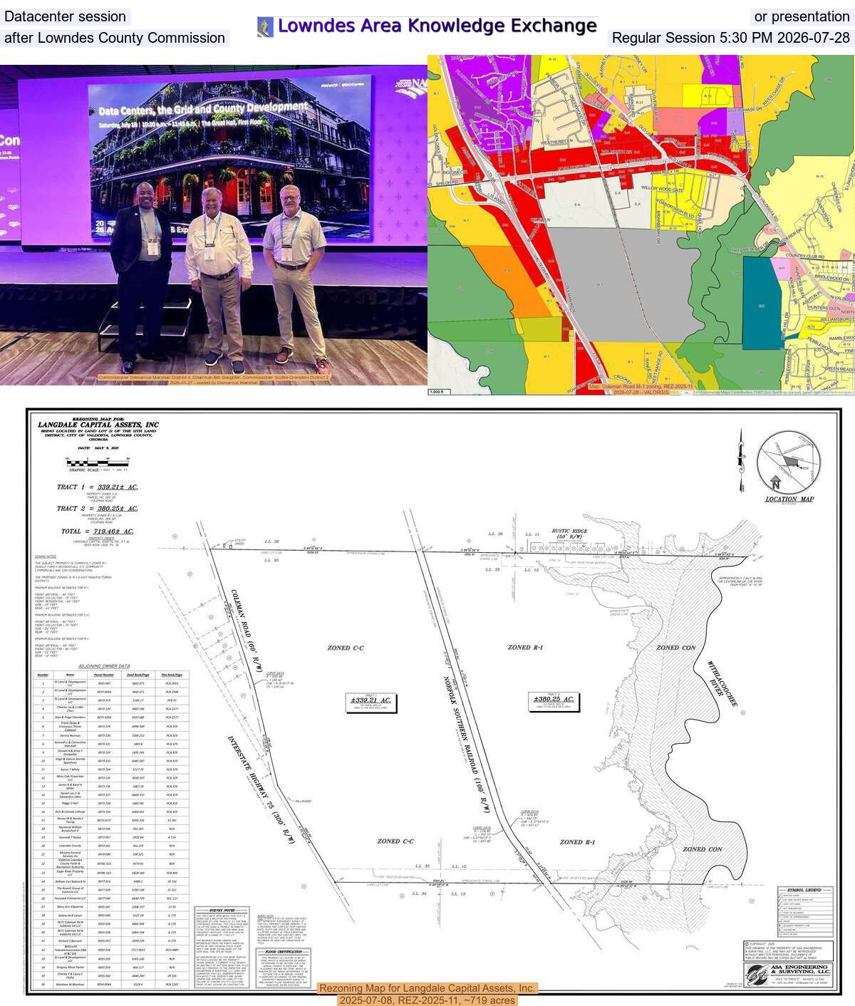 [Datacenter session or presentation? After Lowndes County Commission Regular Session 5:30 PM 2026-07-28]
