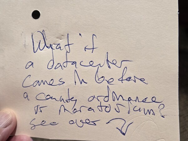 What if a datacenter comes in before a county ordinance or moratorium?, 2026-07-28 --jsq for LAKE