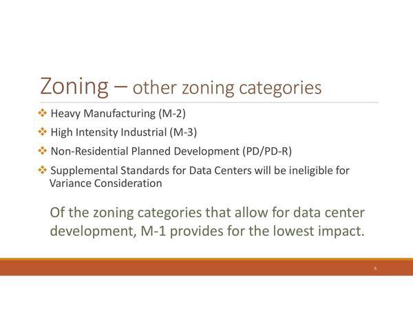 Zoning — other zoning categories