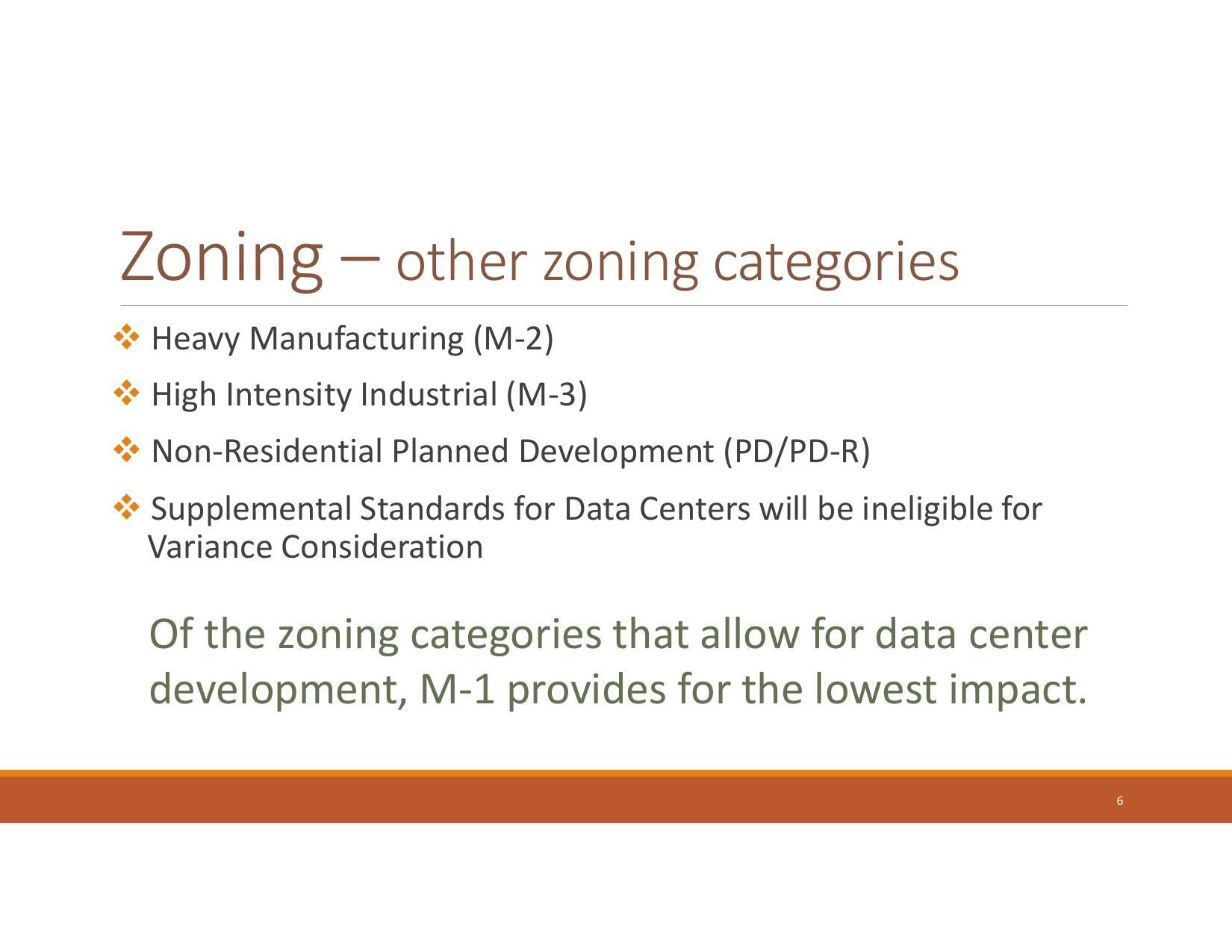 Zoning — other zoning categories