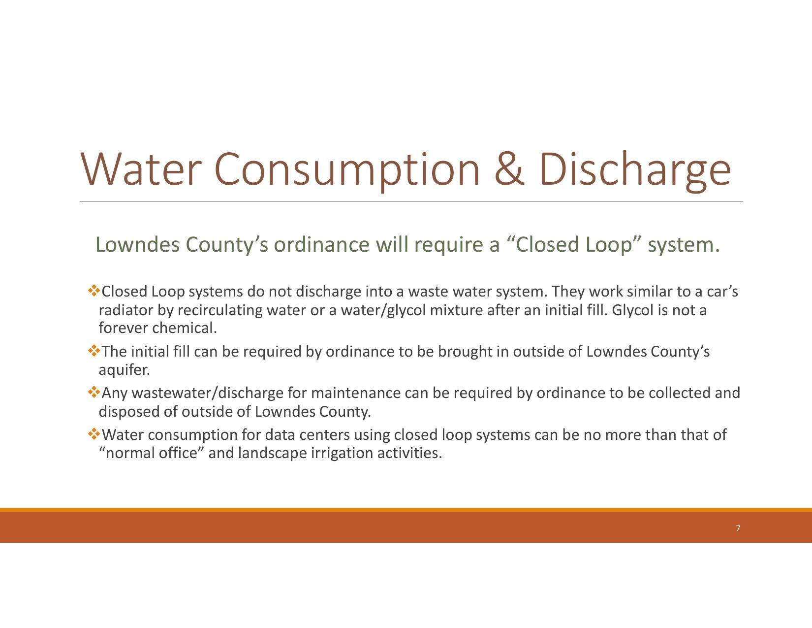 Water Consumption & Discharge