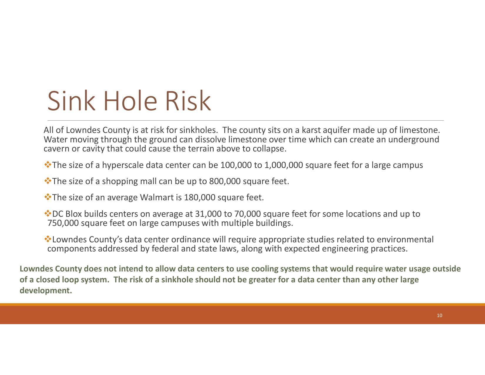 Sink Hole Risk