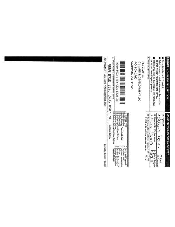 Notice Returns and Letters 0029