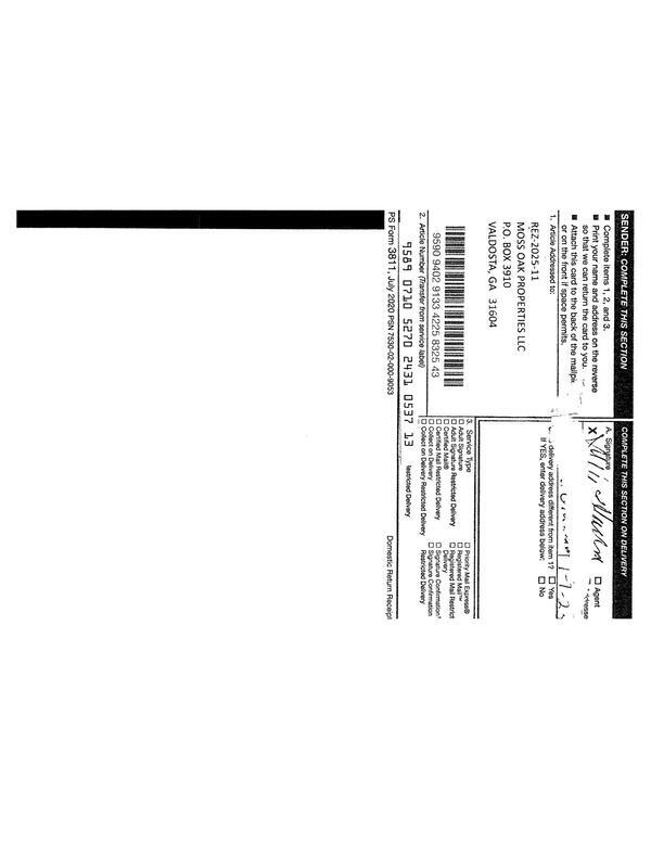 Notice Returns and Letters 0031