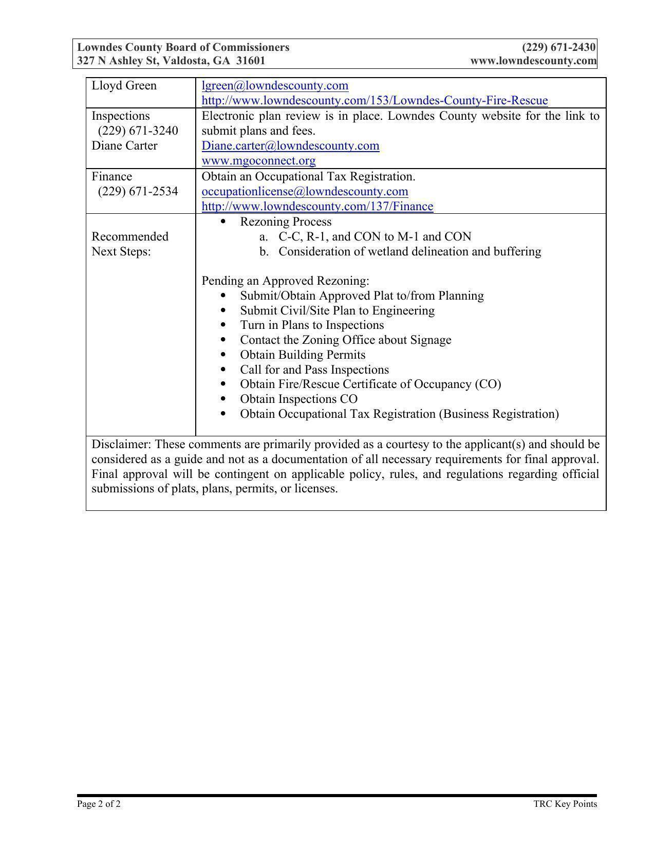 Page 2 of TRC KeyPoints 2025-05-27, PRE-2025-31 ASA for LCA