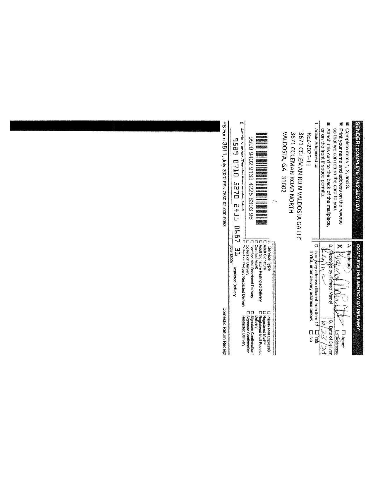 Notice Returns and Letters 0019